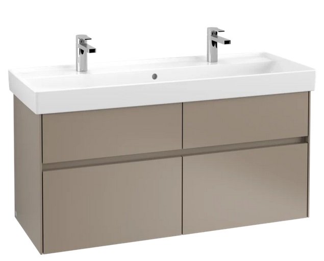 Тумба під раковину Villeroy & Boch Collaro 115,4 х44, 4 см з підсвічуванням ДСП сірий трюфель C012B0VG