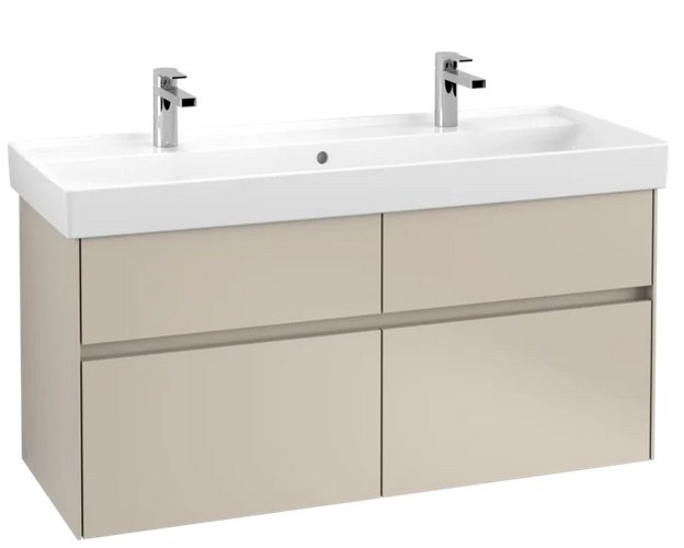 Тумба под раковину Villeroy & Boch Collaro 115,4х44,4 см с подсветкой ДСП мягкий серый C012B0VK