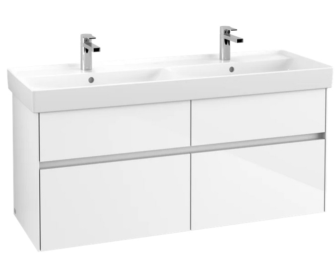 Тумба під раковину Villeroy & Boch Collaro 125,4х44,4 см із підсвічуванням МДФ глянсовий білий C013B0DH