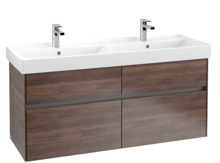 Тумба под раковину Villeroy & Boch Collaro 125,4х44,4 см с подсветкой ДСП дуб аризона C013B0VH