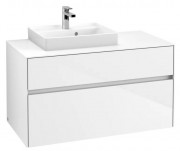 Тумба под раковину Villeroy & Boch Collaro 100х50 см с подсветкой ДСП матовый белый C014B0MS