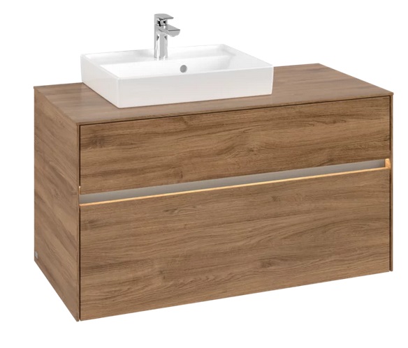 Тумба під раковину Villeroy & Boch Collaro 100х50 см із підсвічуванням ДСП дуб канзас C014B0RH