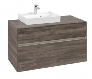 Тумба под раковину Villeroy & Boch Collaro 100х50 см с подсветкой ДСП каменный дуб C014B0RK