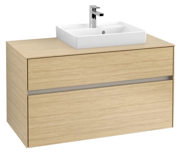 Тумба під раковину Villeroy & Boch Collaro 100х50 см із підсвічуванням ДСП північний дуб C015B0VJ