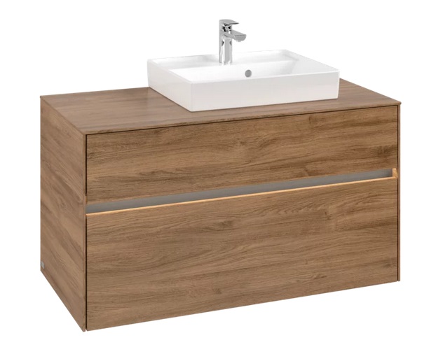 Тумба під раковину Villeroy & Boch Collaro 100х50 см із підсвічуванням ДСП дуб канзас C015B0RH