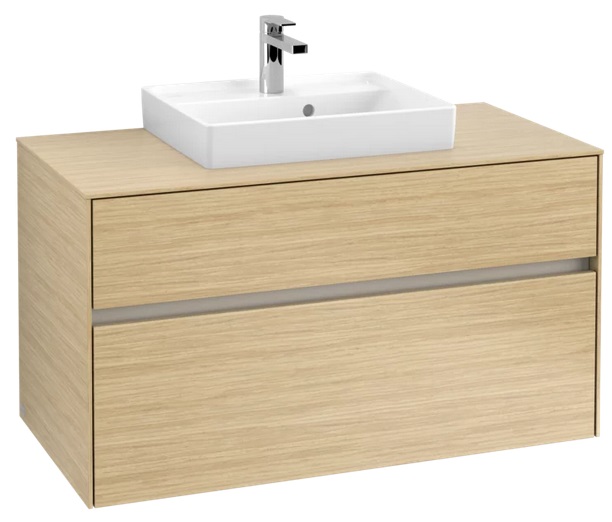 Тумба під раковину Villeroy & Boch Collaro 100х50 см із підсвічуванням ДСП північний дуб C016B0VJ