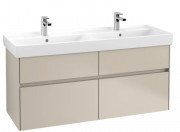 Тумба під раковину Villeroy & Boch Collaro 125,4х44,4 см із підсвічуванням ДСП м'який сірий C013B0VK