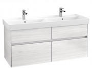 Тумба під раковину Villeroy & Boch Collaro 125,4х44,4 см із підсвічуванням ДСП біле дерево C013B0E8