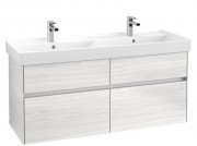 Тумба під раковину Villeroy & Boch Collaro 125,4х44,4 см із підсвічуванням ДСП біле дерево C013B0E8