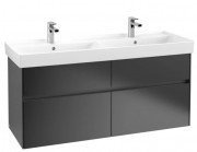 Тумба під раковину Villeroy & Boch Collaro 125,4х44,4 см із підсвічуванням МДФ чорний матовий лак C013B0PD