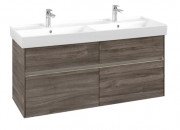 Тумба під раковину Villeroy & Boch Collaro 125,4х44,4 см з підсвічуванням ДСП кам'яний дуб C013B0RK