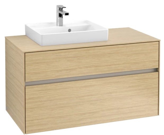 Тумба под раковину Villeroy & Boch Collaro 100х50 см с подсветкой ДСП северный дуб C014B0VJ