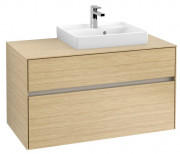 Тумба под раковину Villeroy & Boch Collaro 100х50 см с подсветкой ДСП северный дуб  C015B0VJ