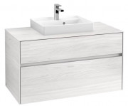 Тумба під раковину Villeroy & Boch Collaro 100х50 см із підсвічуванням ДСП біле дерево C016B0E8