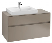 Тумба під раковину Villeroy & Boch Collaro 100х50 см із підсвічуванням ДСП трюфель сірий C017B0VG