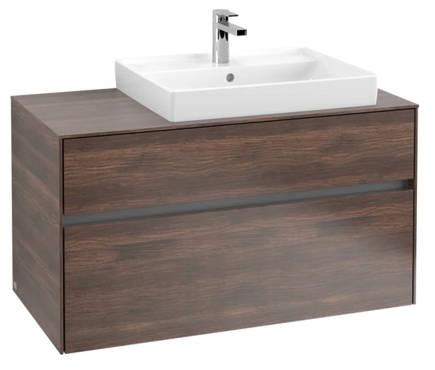 Тумба под раковину Villeroy & Boch Collaro 100х50 см с подсветкой ДСП дуб аризона C018B0VH