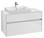 Тумба под раковину Villeroy & Boch Collaro 100х50 см с подсветкой ДСП матовый белый C017B0MS