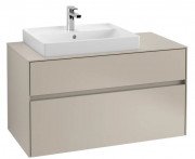 Тумба під раковину Villeroy & Boch Collaro 100х50 см із підсвічуванням ДСП м'який сірий C017B0VK