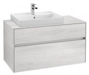 Тумба під раковину Villeroy & Boch Collaro 100х50 см із підсвічуванням ДСП біле дерево C017B0E8