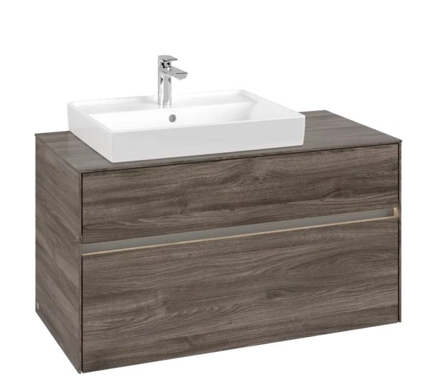 Тумба під раковину Villeroy & Boch Collaro 100х50 см із підсвічуванням ДСП кам'яний дуб C017B0RK