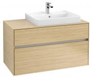 Тумба под раковину Villeroy & Boch Collaro 100х50 см с подсветкой ДСП северный дуб C018B0VJ