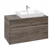 Тумба под раковину Villeroy & Boch Collaro 100х50 см с подсветкой ДСП каменный дуб C018B0RK