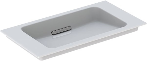 Раковина для ванной Geberit One 75 см санфарфор белый/ KeraTect заслонка глянцевый хром 500.391.01.2