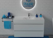 Тумба Fancy Marble Barbados C-Line с раковиной Nadja1200 МДФ белый 10312012211