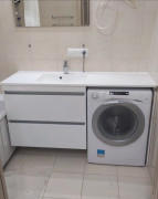 Тумба Fancy Marble Jamaica 1500 L із раковиною Lauretta 1500L МДФ білий 11015012210