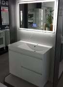 Тумба Fancy Marble Wega 900 R с раковиной Amelia 900R МДФ белый 13709012201