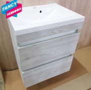 Тумба Fancy Marble Borneo 600S із раковиною Lucia 600 ДСП sonoa димчастий 10106011100