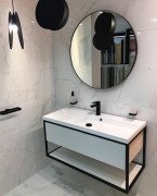 Тумба Fancy Marble Mar 1000 с раковиной Signe 1000 МДФ/металл белый 14210012200