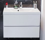 Тумба Fancy Marble Rodos 800 с раковиной Selina 800 МДФ белый 11308012200