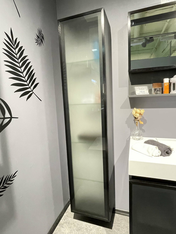 Пенал для ванної Fancy Marble Barbados 3 38х28х172 см ДСП/МДФ сірий 30317013200