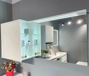 Дзеркальна шафа Fancy Marble Vivara дзеркало праворуч 124,5х30 см ДСП/МДФ біла 22012512201