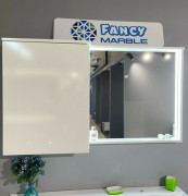 Дзеркальна шафа Fancy Marble Jamaica дзеркало праворуч 150х20 см ДСП/МДФ біла 21015012201