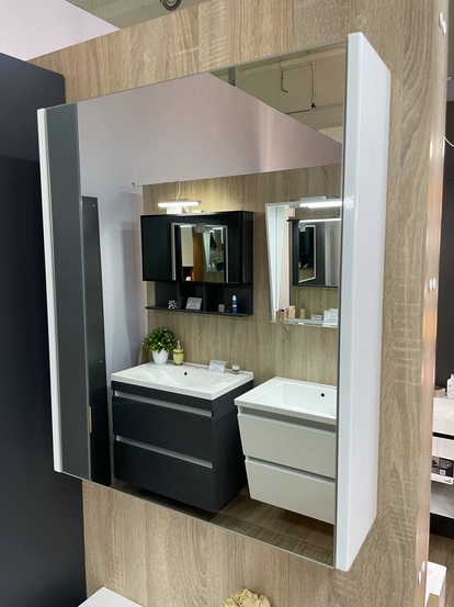 Зеркальный шкаф Fancy Marble Noa 600 ДСП/МДФ белый 23406012200