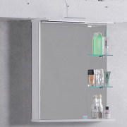 Зеркальный шкаф Fancy Marble ШЗ-8 LED 58х26 см с подсветкой ДСП/МДФ белый 23107012200