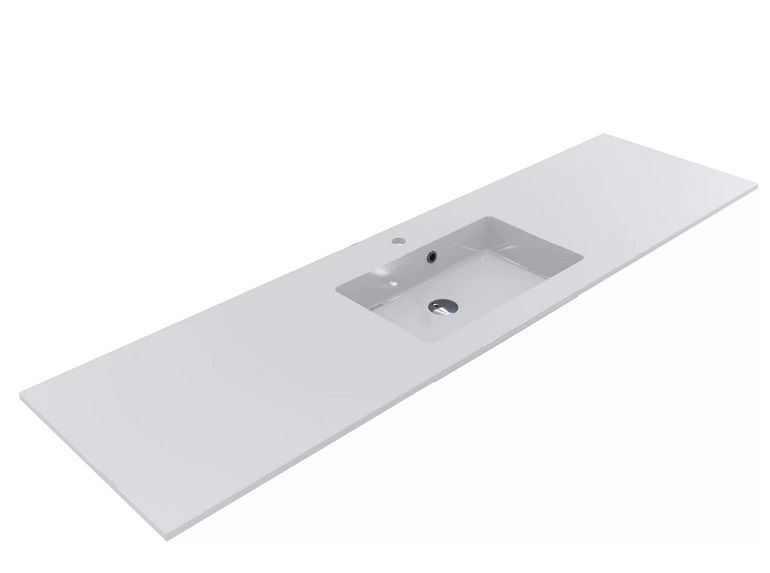 Раковина для ванной Fancy Marble Lauretta 1850С искусственный камень белый 5819101