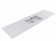 Раковина для ванної Fancy Marble Lauretta 1850С штучний камінь білий 5819101