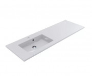 Раковина для ванной Fancy Marble Linda 150х50 см левая искусственный камень белый 9515301