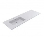 Раковина для ванної Fancy Marble Linda 150х50 см ліва штучний камінь білий 9515301