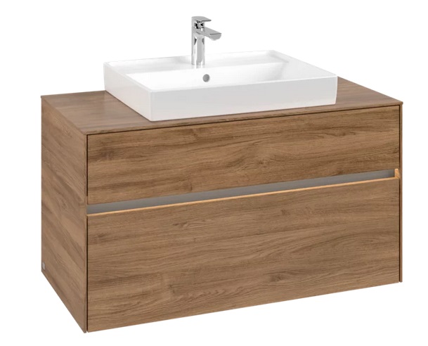 Тумба под раковину Villeroy & Boch Collaro 100х50 см с подсветкой ДСП дуб канзас C019B0RH