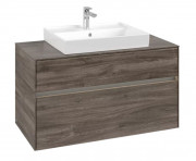 Тумба под раковину Villeroy & Boch Collaro 100х50 см с подсветкой ДСП каменный дуб C019B0RK