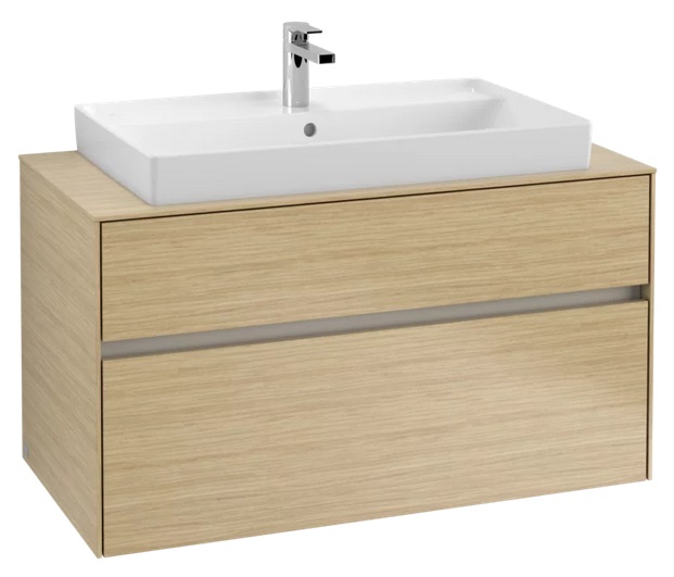 Тумба під раковину Villeroy & Boch Collaro 100х50 см із підсвічуванням ДСП північний дуб C020B0VJ