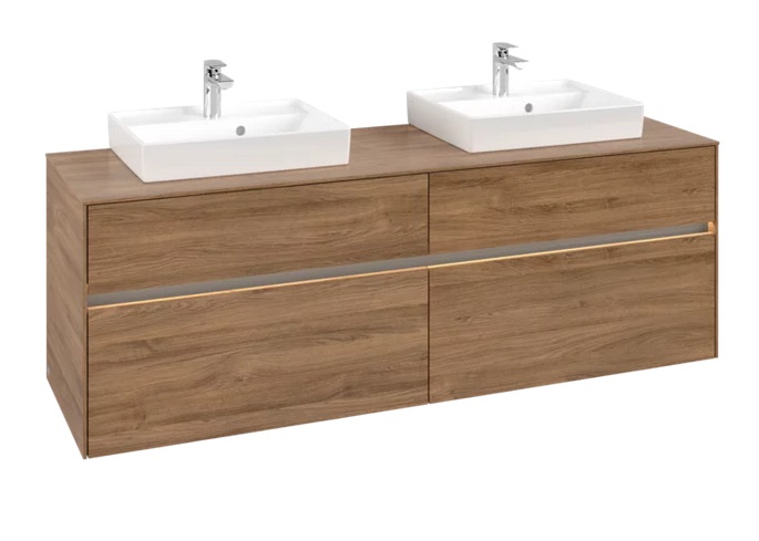 Тумба под раковину Villeroy & Boch Collaro 160х50 см с подсветкой ДСП дуб канзас C021B0RH