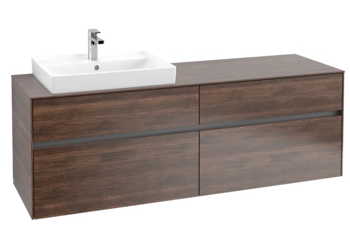 Тумба під раковину Villeroy & Boch Collaro 160х50 см із підсвічуванням ДСП дуб аризона C022B0VH