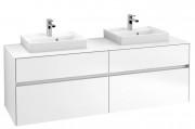  	Тумба под раковину Villeroy & Boch Collaro 160х50 см с подсветкой ДСП матовый белый C021B0MS