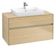 Тумба под раковину Villeroy & Boch Collaro 100х50 см с подсветкой ДСП северный дуб C019B0VJ