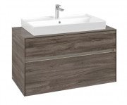 Тумба под раковину Villeroy & Boch Collaro 100х50 см с подсветкой ДСП каменный дуб C020B0RK